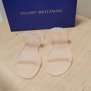 NEW IN BOX Stuart Weitzman Sawyer Jelly Slide Sandals Transparent